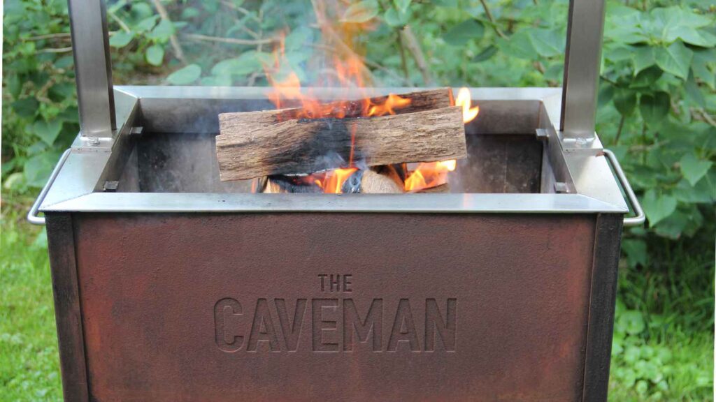 home grill caveman wood fire