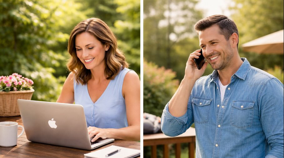 ordering products online phone